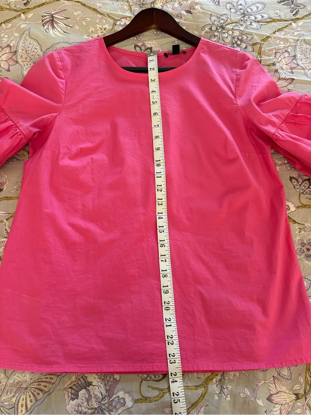 J.Crew Factory, Hot Pink Tiered Ruffle Sleeve Blouse, size 8 - Picture 6 of 7